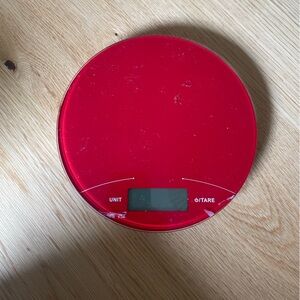 Red Digital Kitchen Food Scale 11lbs Capacity